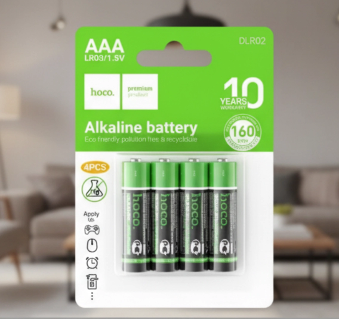 Батарейки HOCO AAA (LR03 / DLR02) щелочные, 1.5V (4 шт.)