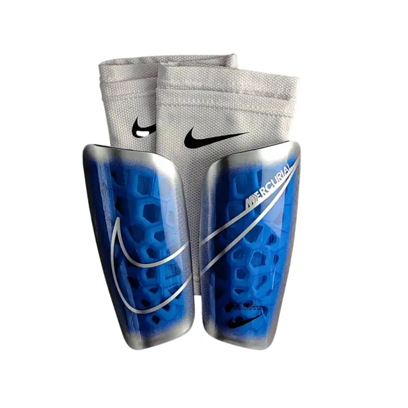 Щитки футбольные Mercurial Lite, синий - серебристый 11188