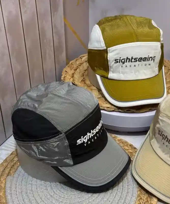 бейсболка плащевая sightseeing черный-серый