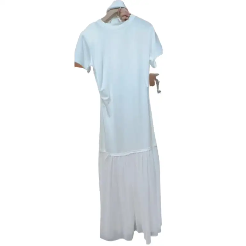 Платье с сетчатой юбкой белый размер - 44 13786