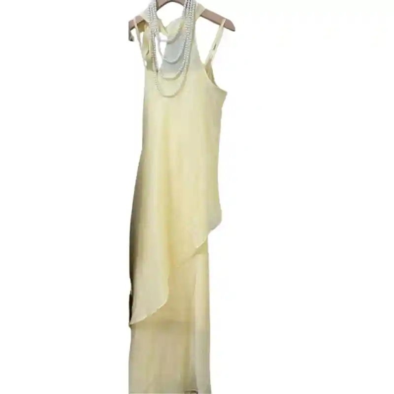 Платье светло желтое размер: 47 13943
