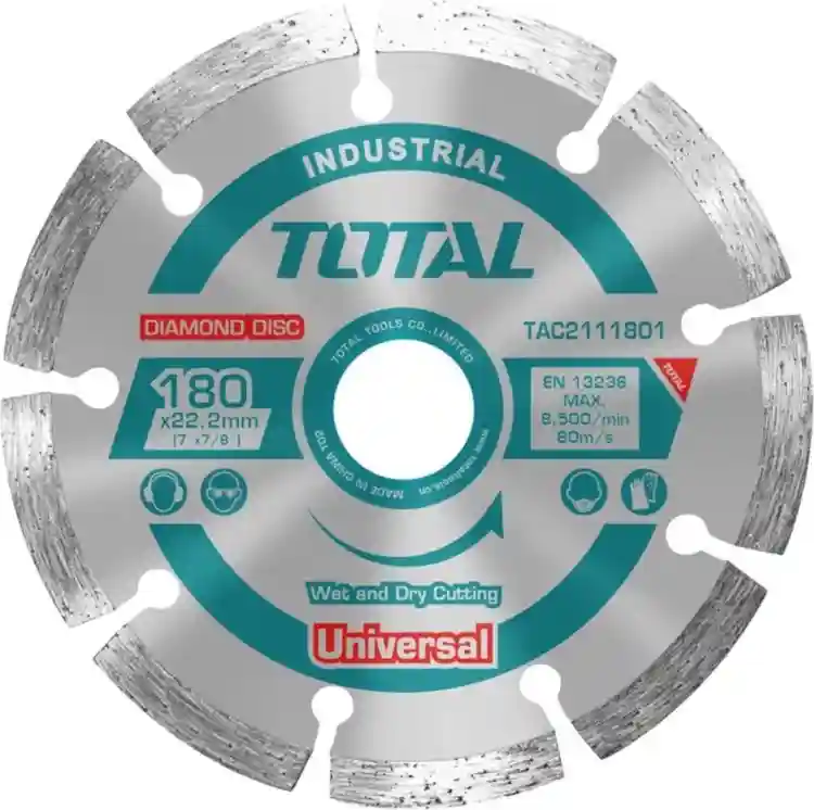 TAC2112301 - "ТОТАL" Дискт алмазныйСЕГМЕНТНЫЙ INDUSTRIAL, 230мм,посадка 22.2мм