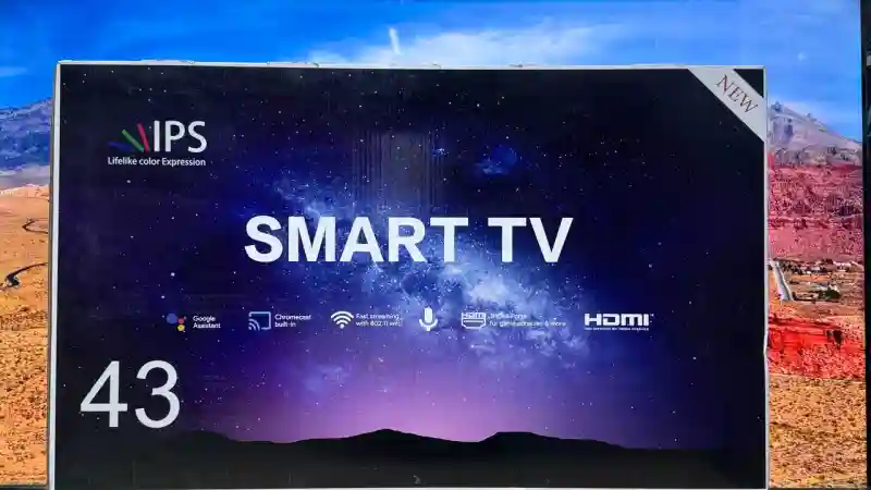 Smart TV 43" IPS — Android TV, Wi-Fi, 4K