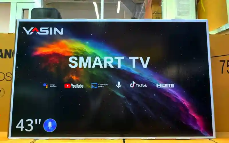 Smart TV Yasin 43" (109 см) — Google Assistant, Wi-Fi, Android