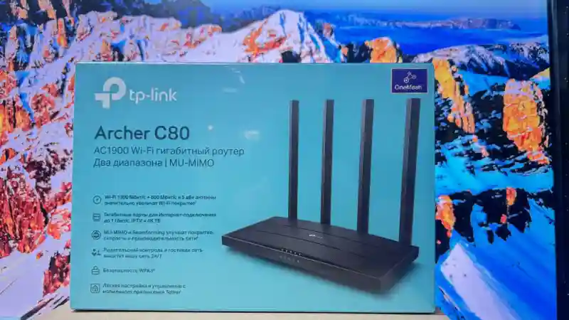 Wi-Fi роутер TP-Link Archer C80 черный