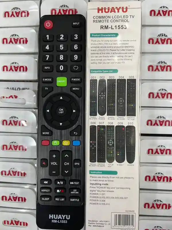 Универсальный пульт HUAYU RM-L1553 для телевизоров DAEWOO