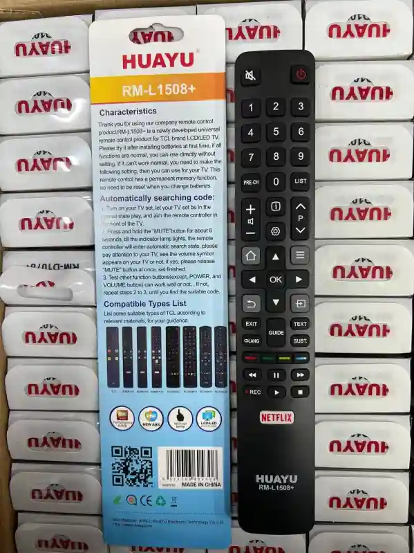Универсальный пульт HUAYU RM-L1508+ для телевизоров TCL (Smart TV)