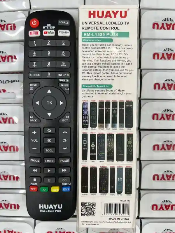 Универсальный пульт HUAYU RM-L1535 Plus для телевизоров Haier (Smart TV)