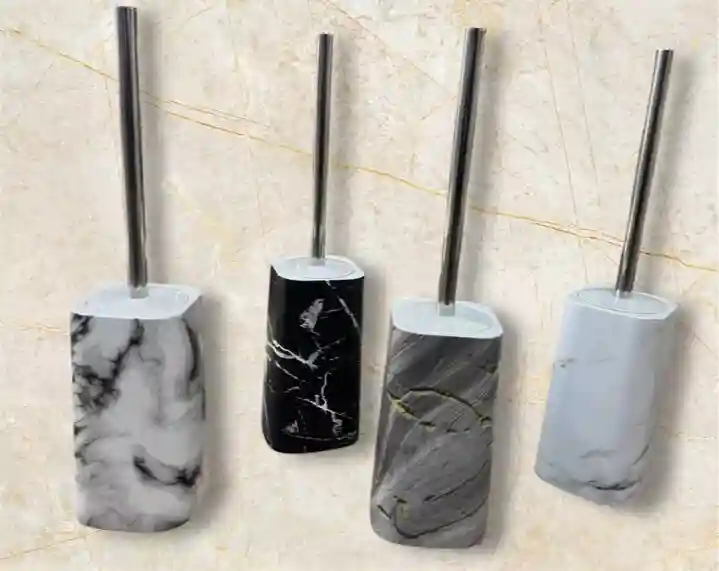 Ершик для унитаза напольный мраморный стиль, нержавеющая сталь