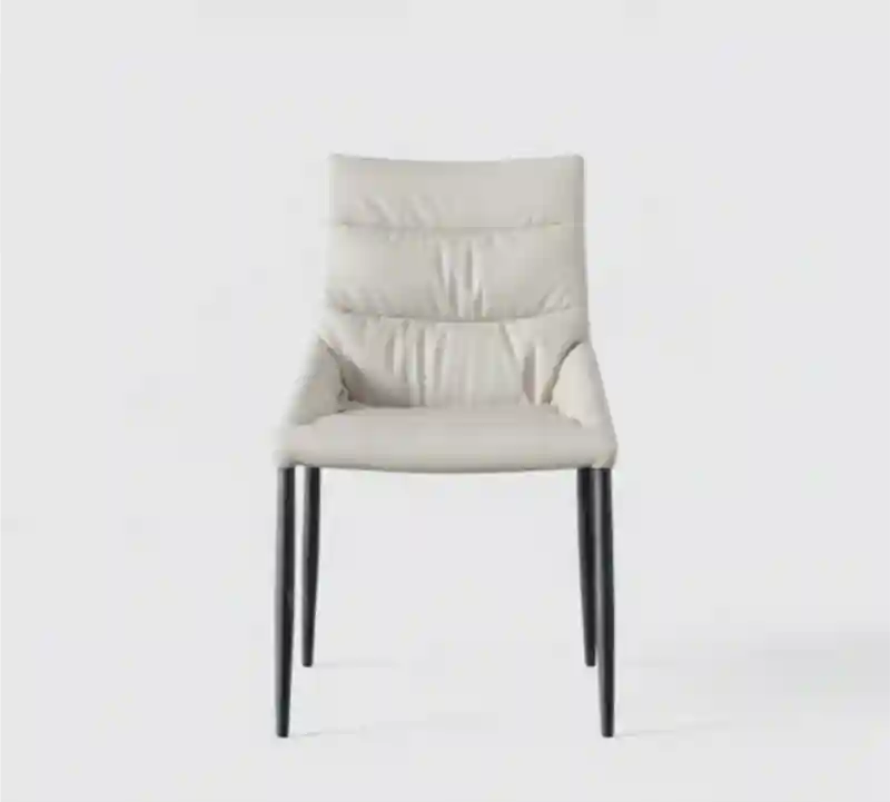 Стул дизайнерский мягкий с горизонтальной прошивкой, экокожа