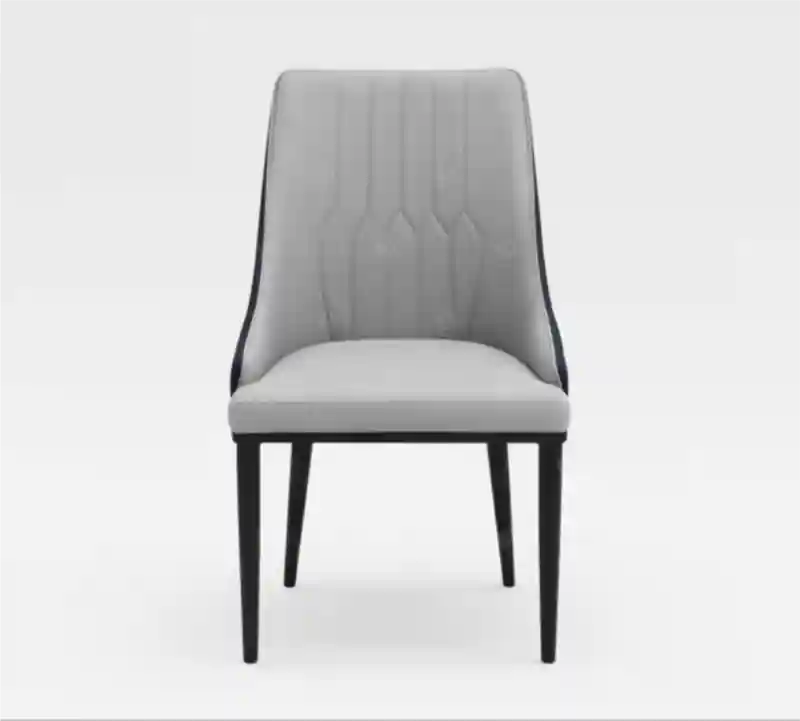 Стул дизайнерский мягкий с комбинированной обивкой, экокожа