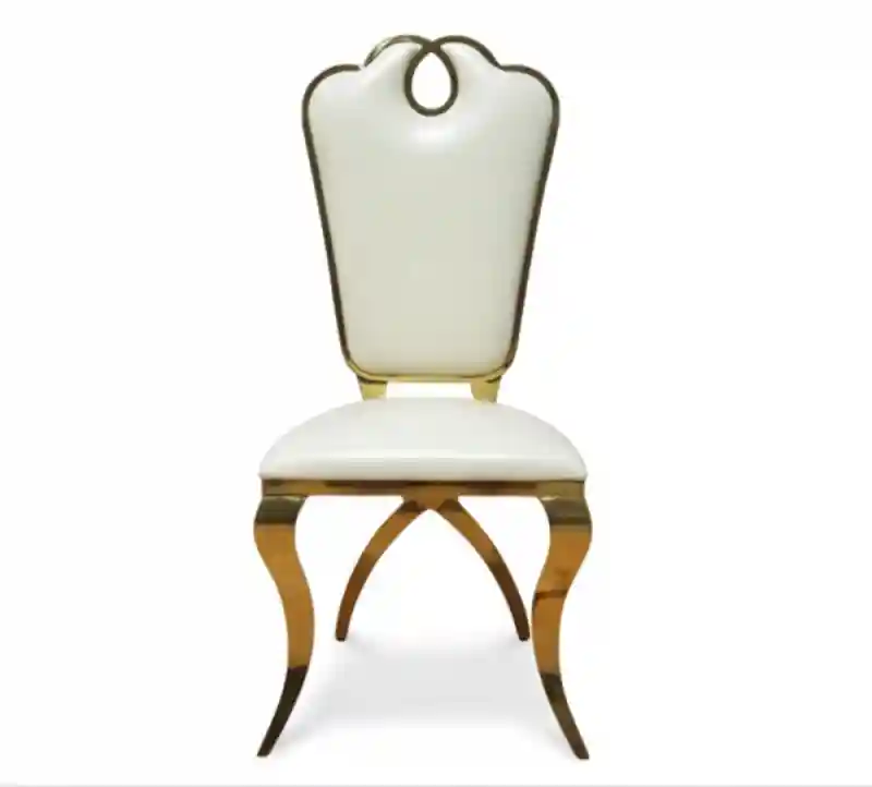 Стул дизайнерский из нержавеющей стали, мягкое кожаное сиденье