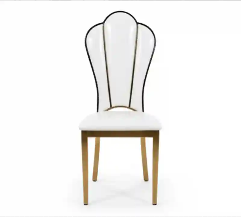 Стул дизайнерский Ромашка, мягкий с золотыми ножками