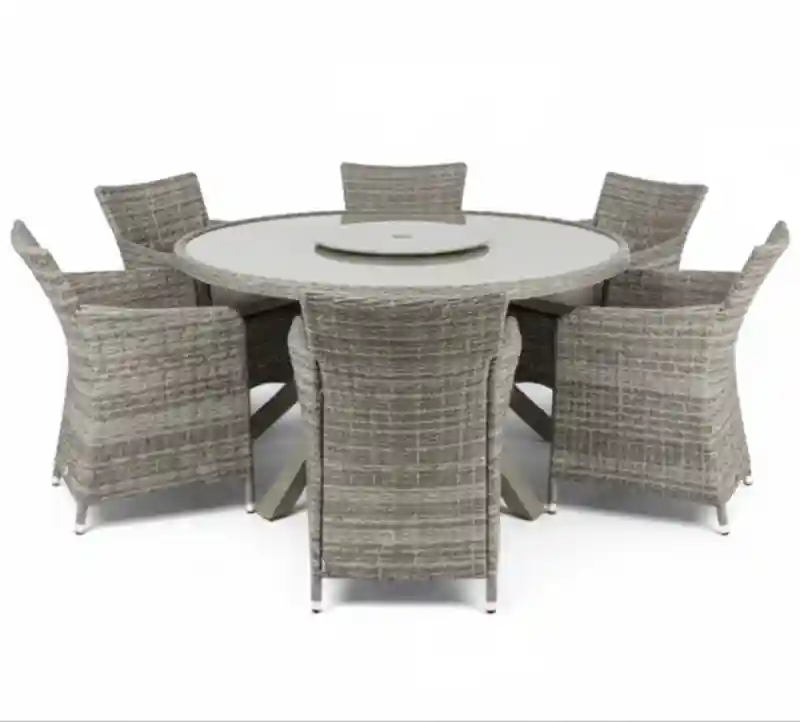 Название: Комплект садовой мебели из ротанга: стол и 6 кресел