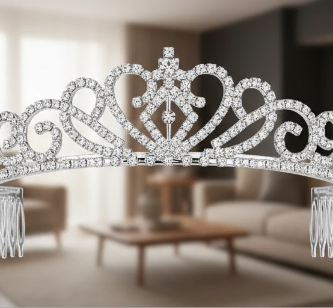 Диадема украшение 1 шт, серебристый