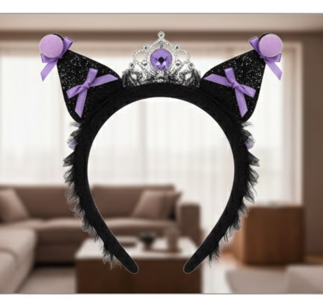 Ободок украшение 1 шт, фиолетовый