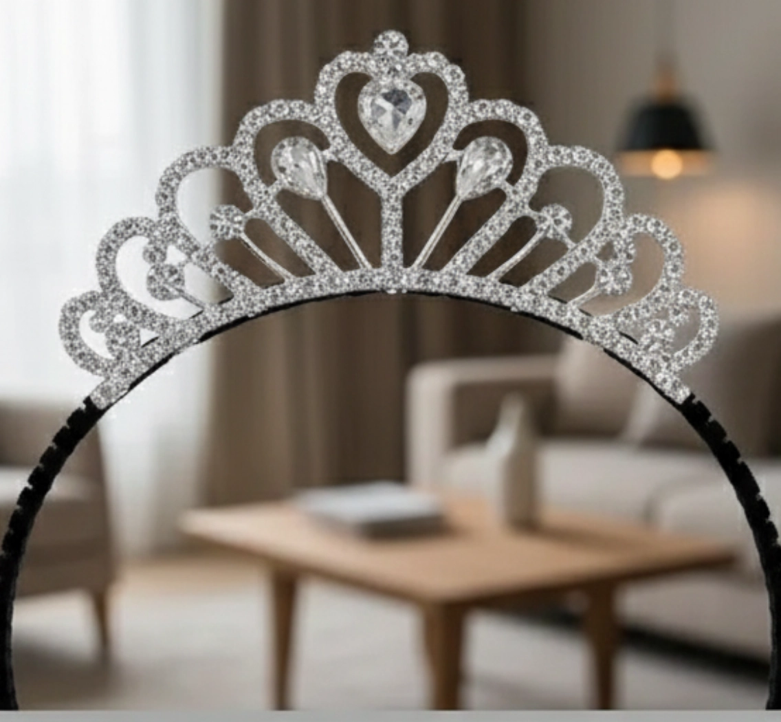 107beauty ободок украшение 1 шт, серебристый