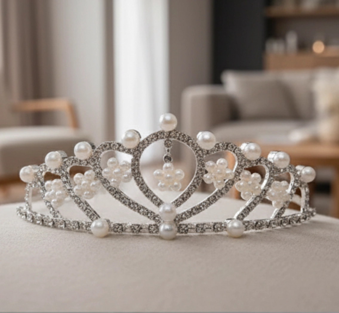 Диадема украшение 1 шт, серебристый