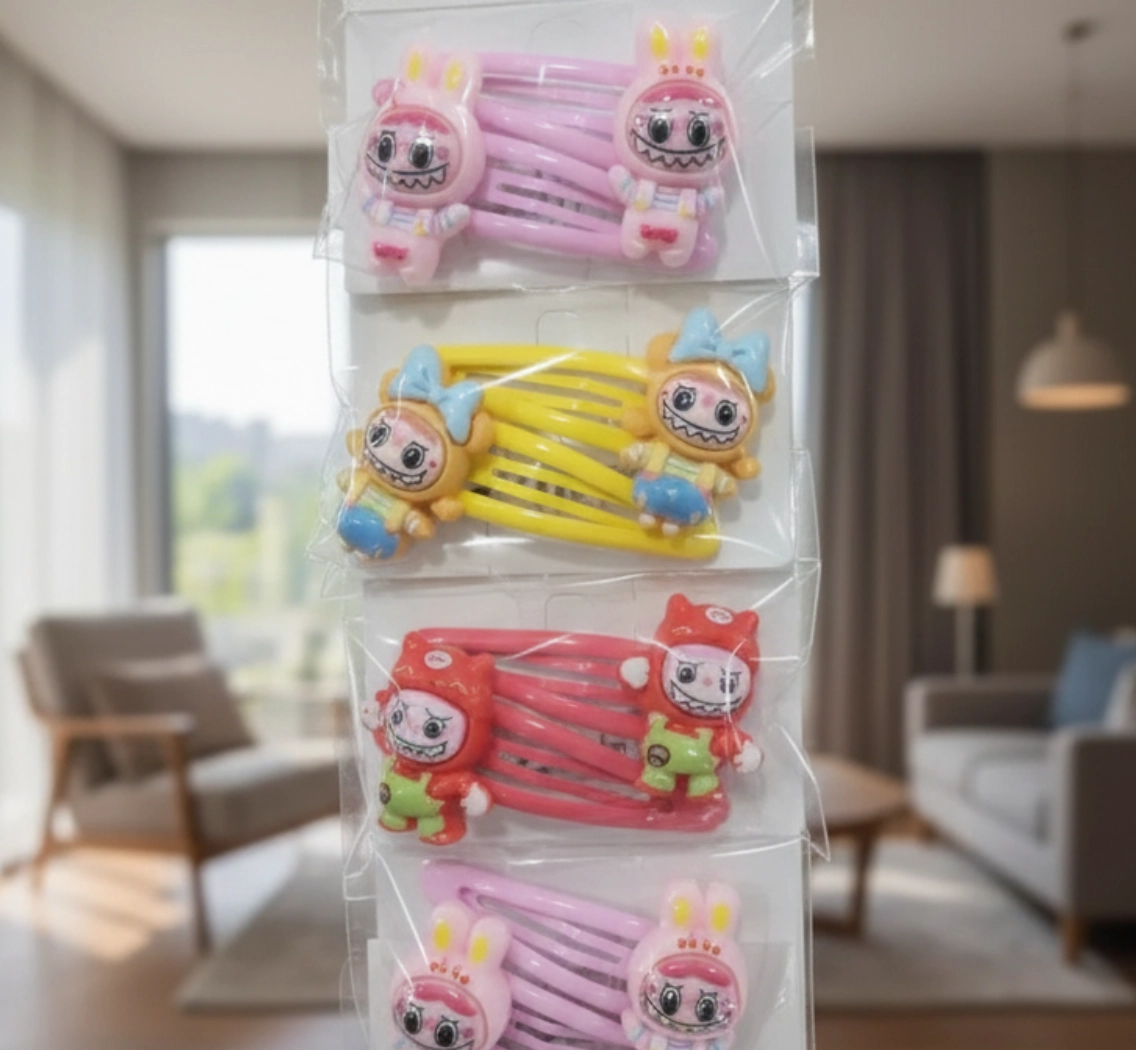 Заколка зажим 20 шт, белый, ярко-желтый, розовый, зеленый, малиновый, молочный