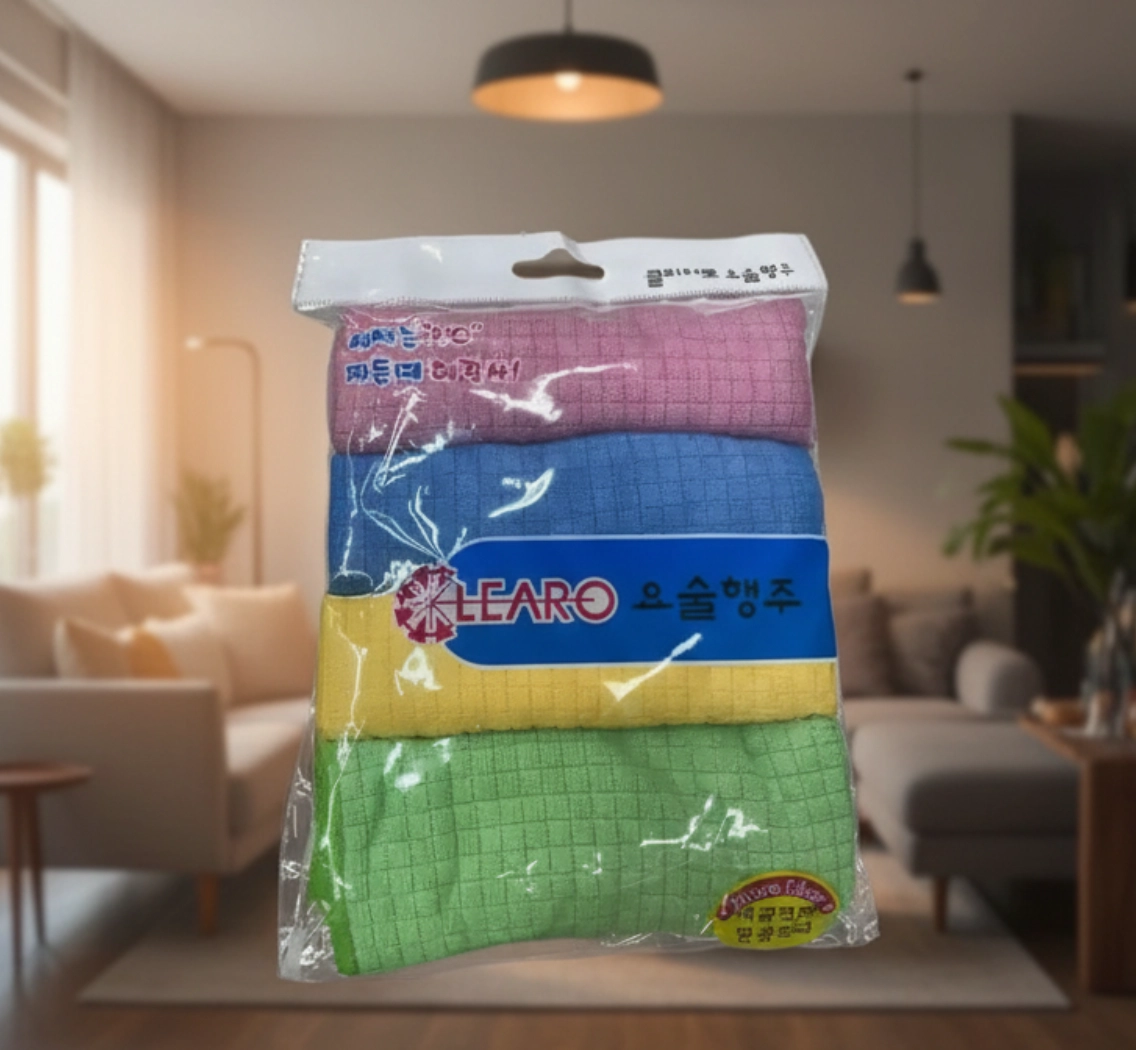 Набор салфеток из микрофибры Klearo для кухни и уборки, 4 шт.