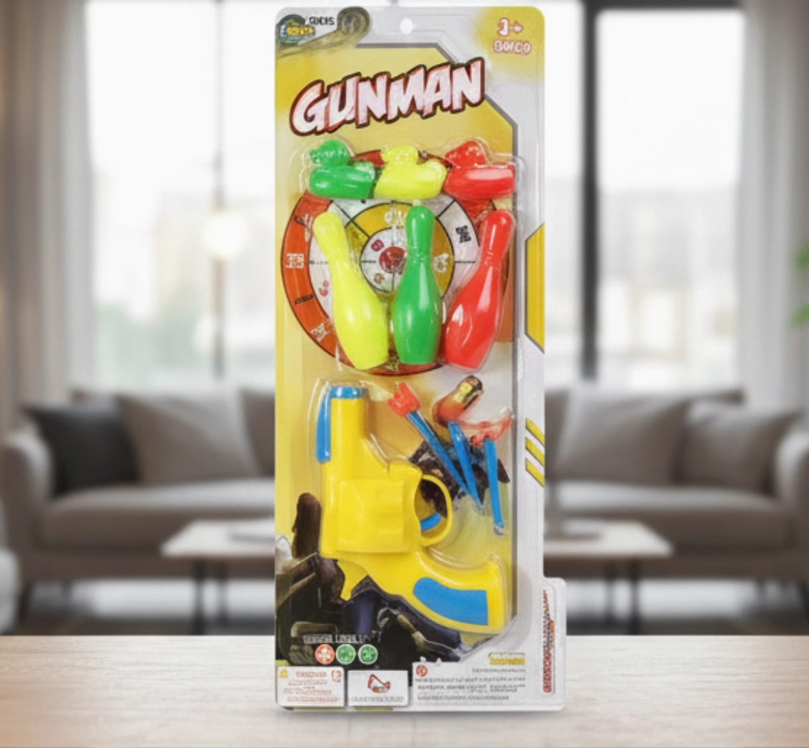 Игровой набор «Gunman» с револьвером и кеглями