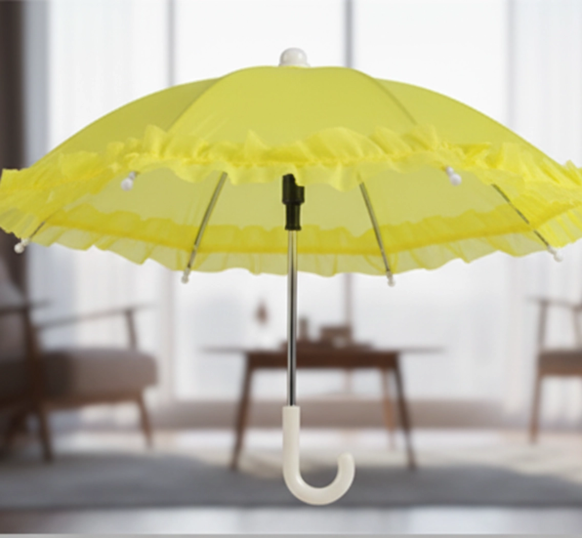 Зонт декоративный для кукол, желтый