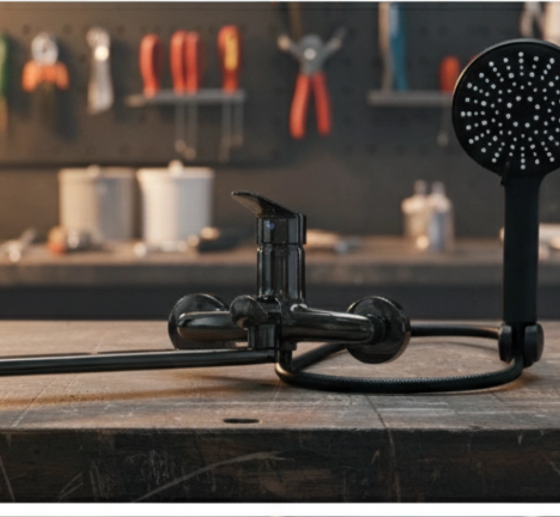 TEMMAX смеситель для ванны TM-101-5 (черный хром)