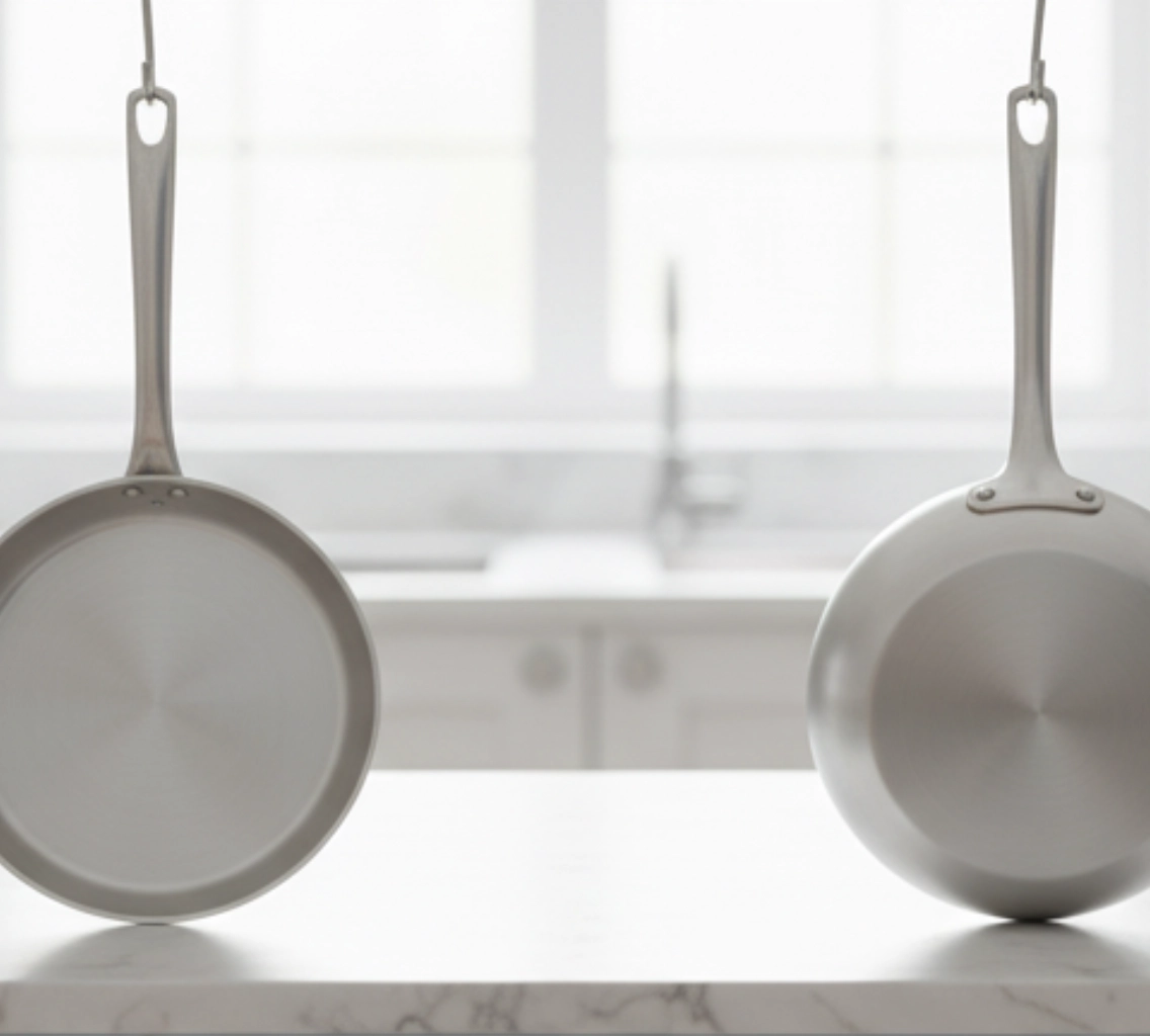 Сковорода профессиональная из нержавеющей стали, 28 см