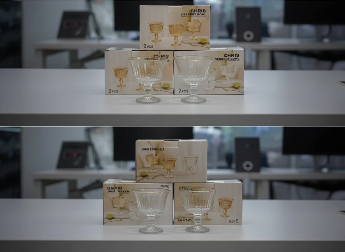 Набор креманок Chris Dessert Bowl Diamond с золотистой каемкой, 2 шт