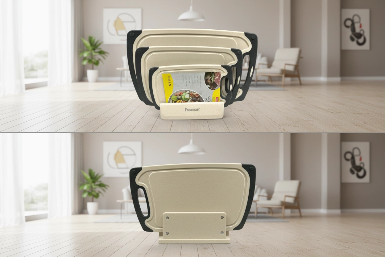 Набор разделочных досок Fissman с подставкой, 3 шт