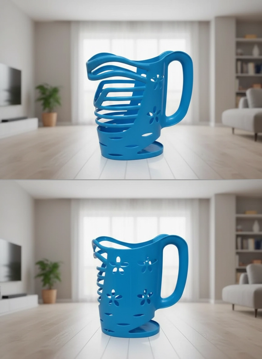 Держатель для пакетов молока и сока с ручкой, синий