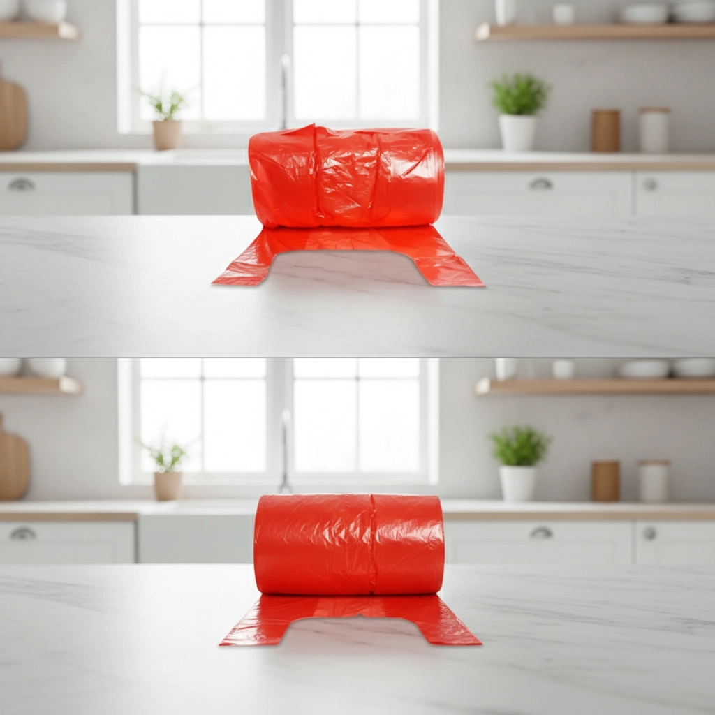 Пакеты полиэтиленовые «Майка» в рулоне, красные