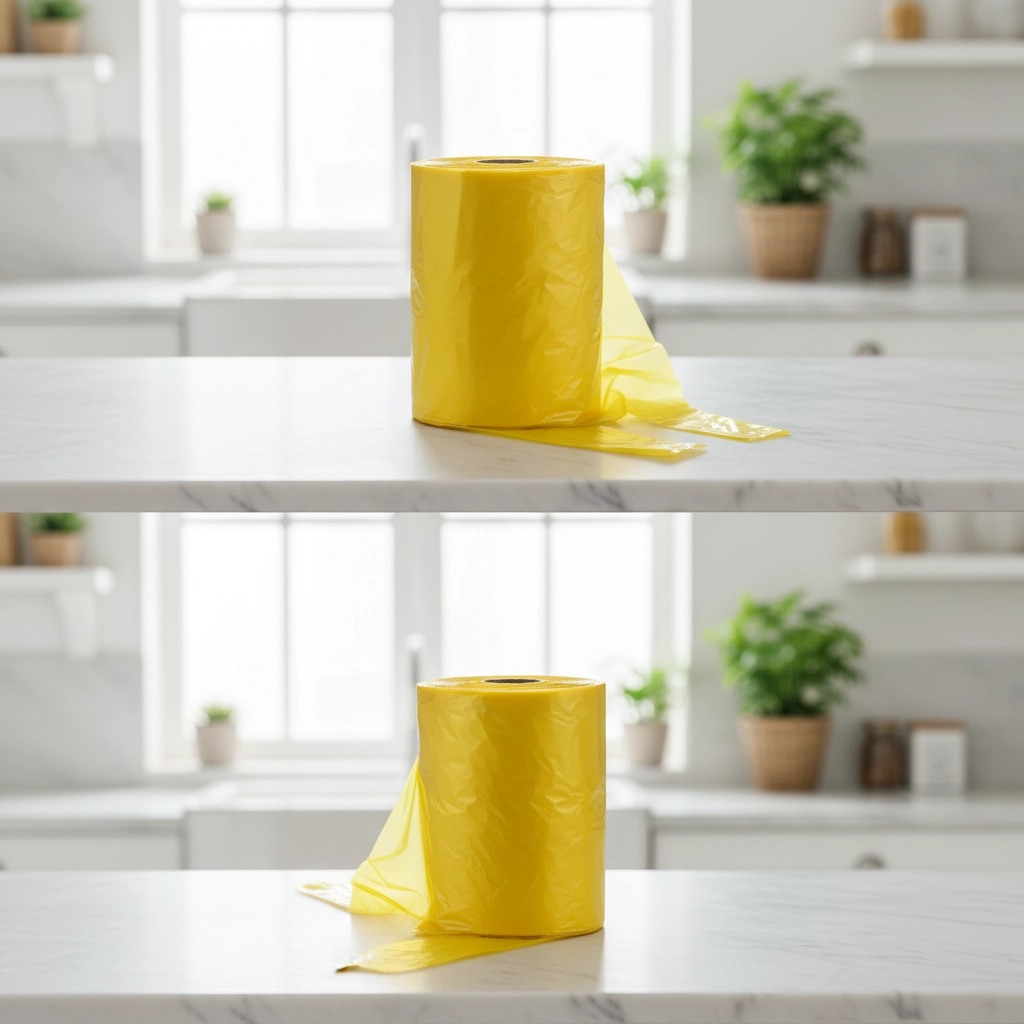 Пакеты полиэтиленовые «Майка» в рулоне, желтые