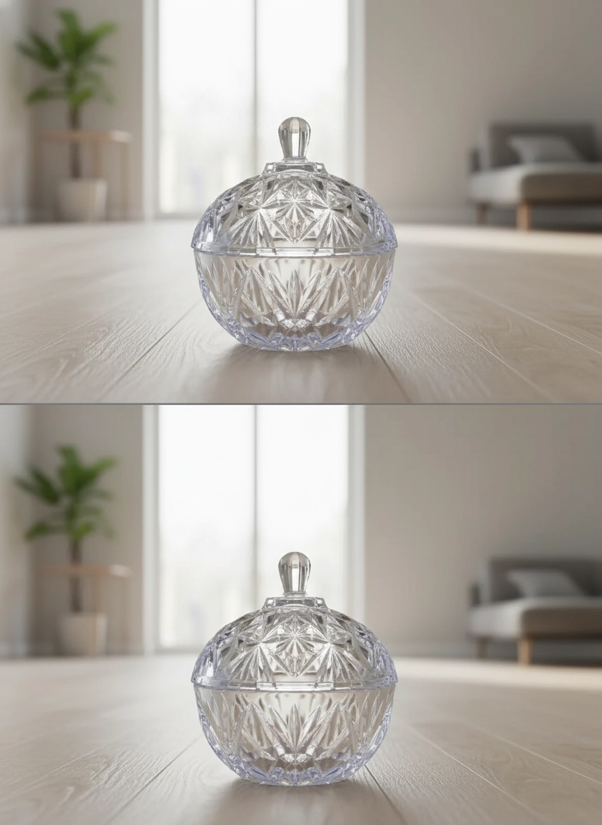 Сахарница с крышкой «Алмаз», прозрачная