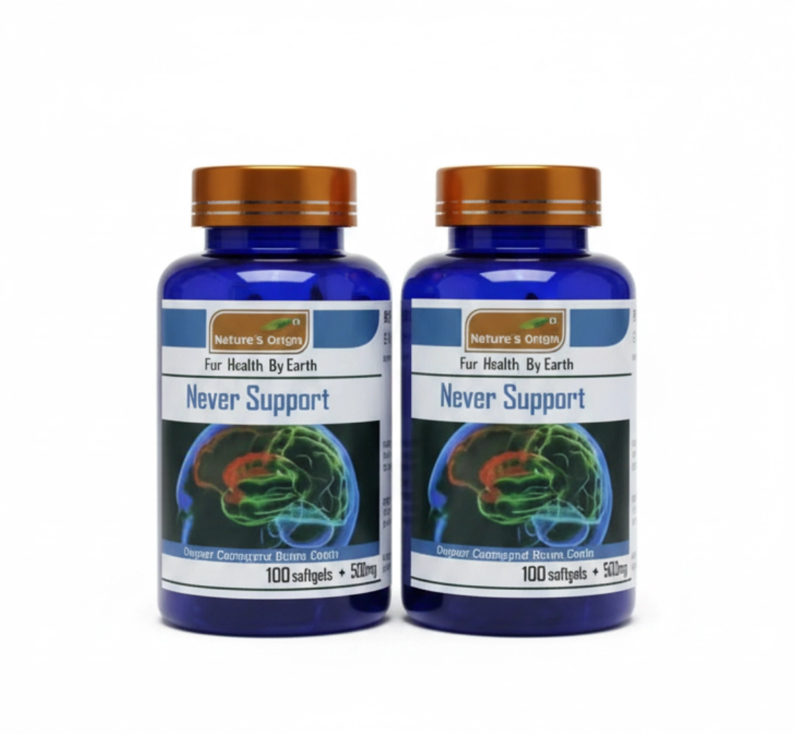 Средство для поддержки работы мозга Nature's Origin Never Support (100 капсул)