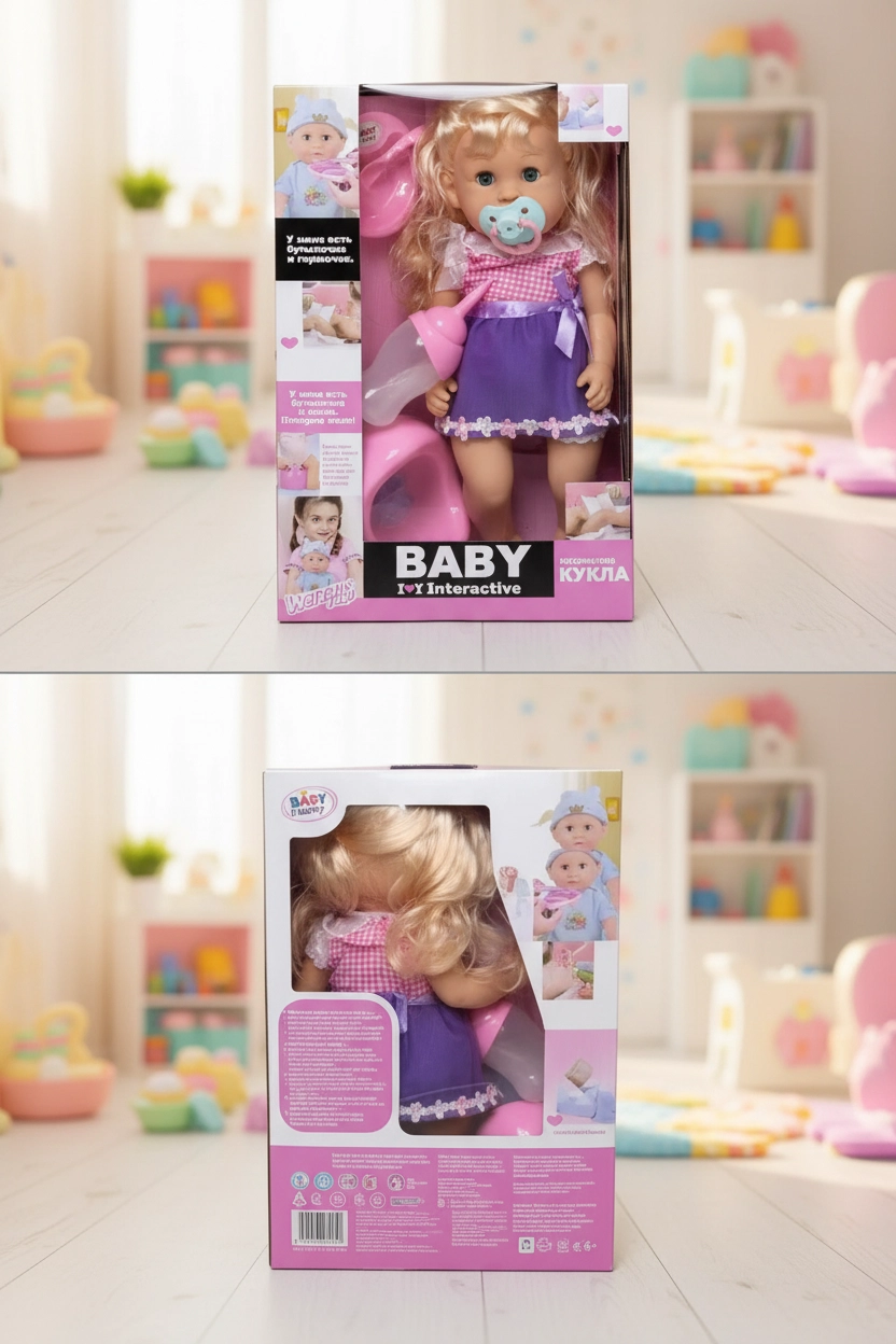 Интерактивная кукла-пупс Baby Toby с аксессуарами (пьет и ходит на горшок)