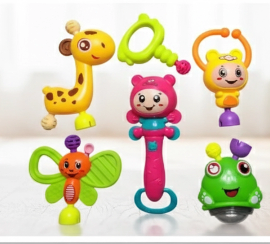 Набор детских погремушек и прорезывателей "Moneel Toys"