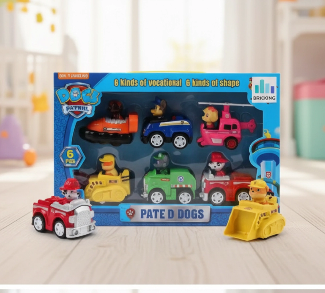 Название: Игровой набор машинок «Dogs Patrol» (6 шт.), инерционные