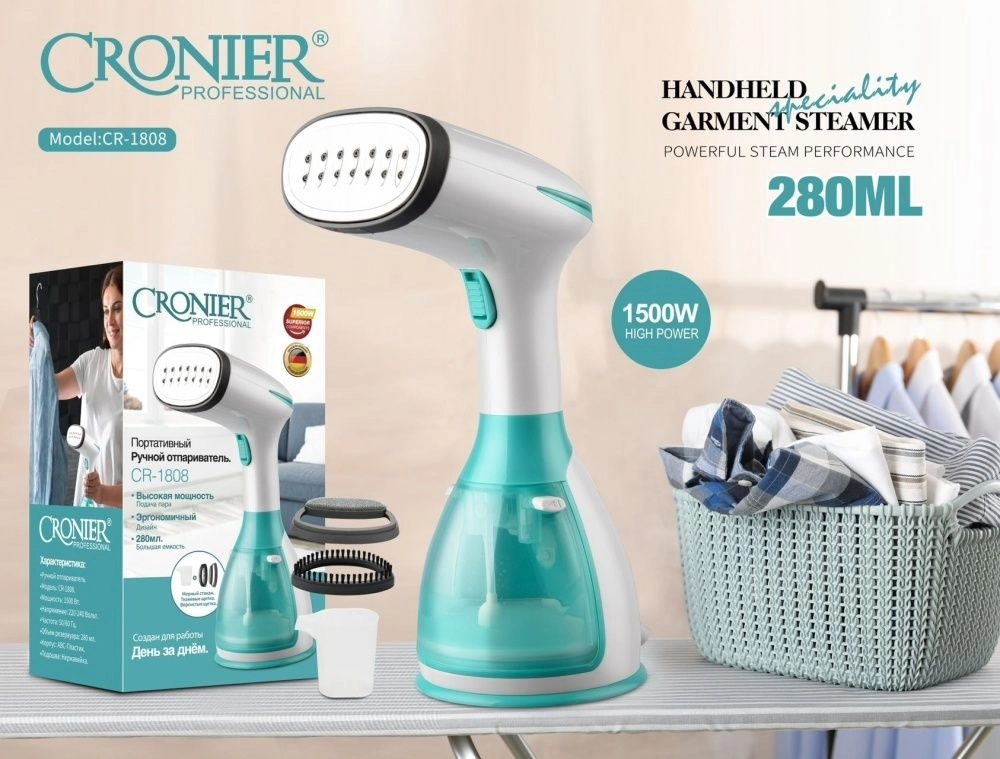 Отпариватель Cronier Professional CR-1808 белый/бирюзовый