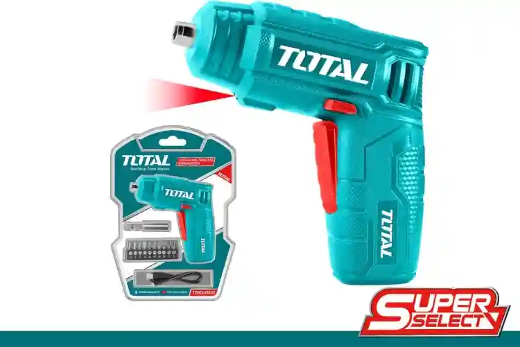 TSDLI0402 - "ТОТАL" Li-Ion
аккумуляторная отвёртка 4V