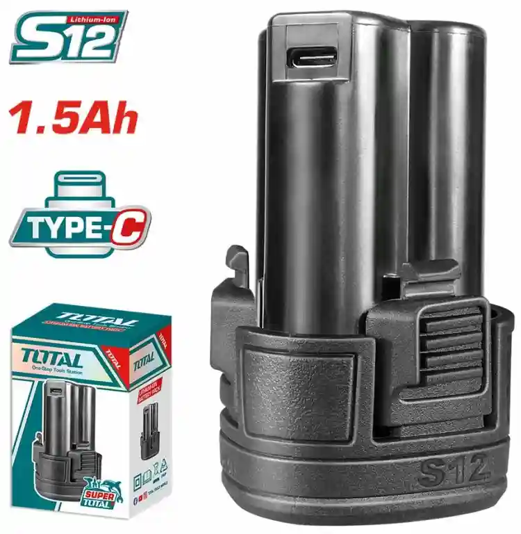 TBLI12153 - "ТОТАL" Аккумуляторная
батарея 12V, Type-C.