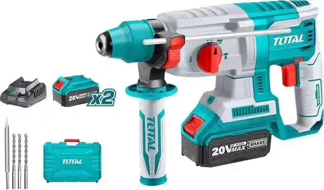 TRHLI202287 - "ТОТАL"
Аккумуляторный ударный перфоратор
20V.
