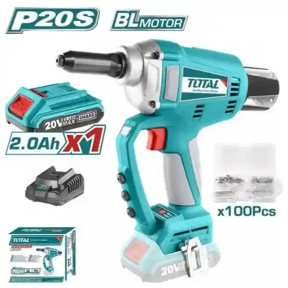 TRTLI2005 - "ТОТАL" Аккумуляторный
Li-ion заклёпочник 20v