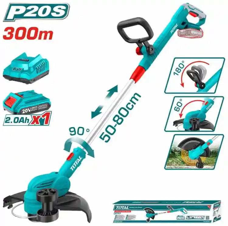 TGTLI203285 - "ТОТАL" Триммер
аккумуляторный LI-ion 20V, 8200об/мин