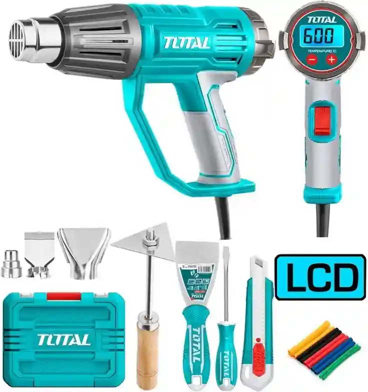 TB200561 - "ТОТАL" Фен технический с
цифровым дисплеем в кейсе 2000Вт,
50/50-600