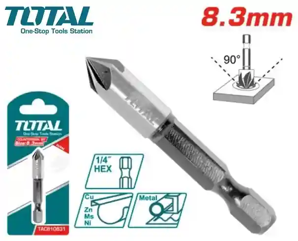 TAC810831 - "ТОТАL" Зенкер
конический 8,3мм, HSS