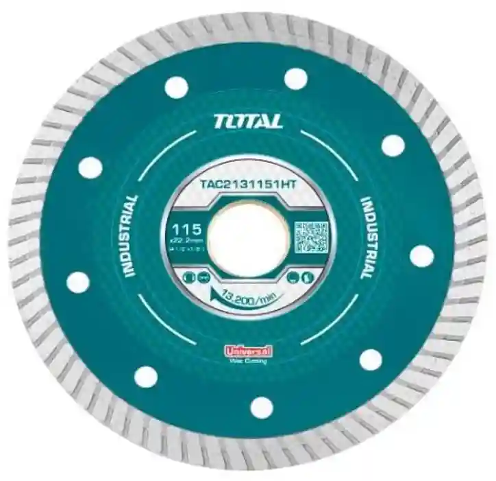 TAC2131151 - "ТОТАL" Диск отрезной
алмазный турбо INDUSTRIAL, 115мм,
алмазная кр