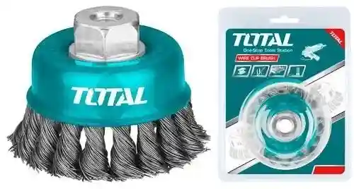 TAC32031 - "ТОТАL" Щетка чашечная
(плетенная)
75мм