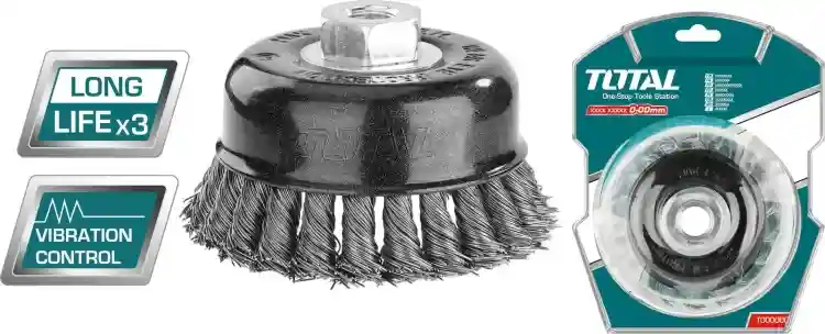 TAC32045 - "ТОТАL" Щетка чашечная
INDUSTRIAL
(плетённая)
