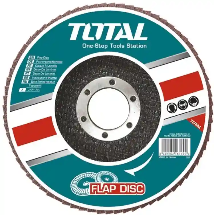 TAC631501 - "ТОТАL" Круг абразивный
лепестковый торцевой, P40, 150мм,
22мм.
